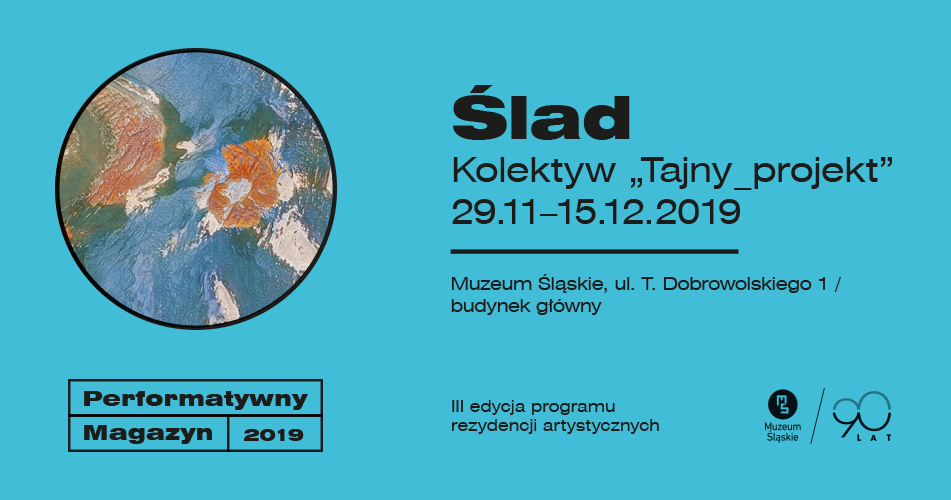 Plakat promujący projekt ,,Ślad. Tajny projekt''.