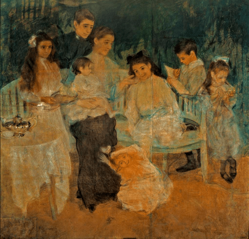 Obraz Teodor Axentowicz ,,Rodzina Artysty''.
