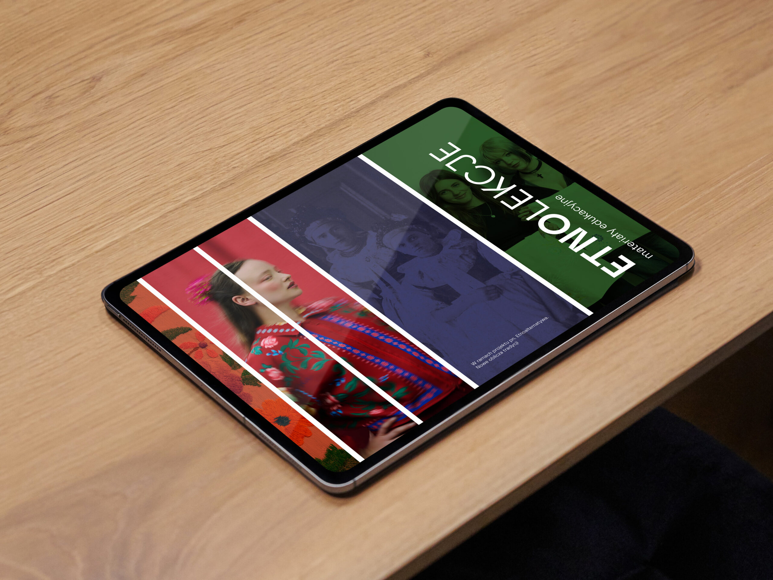 Etnolekcje mockup tablet